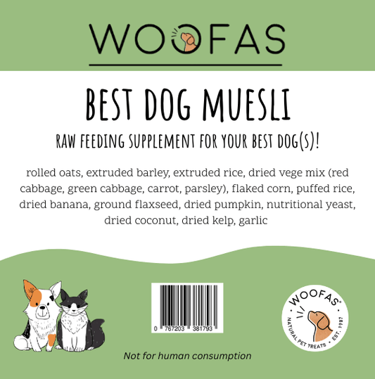Woofas Woofas Best Dog Muesli - Pet Supplement - 300g Bag - Warkworth