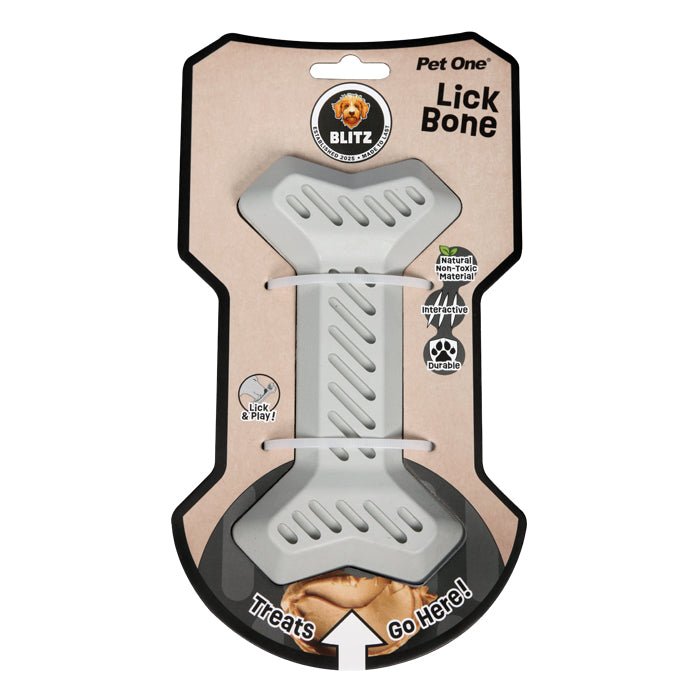 Pet One Blitz Rubber Lick Bone for Dogs - Toys - Medium Bag - Warkworth