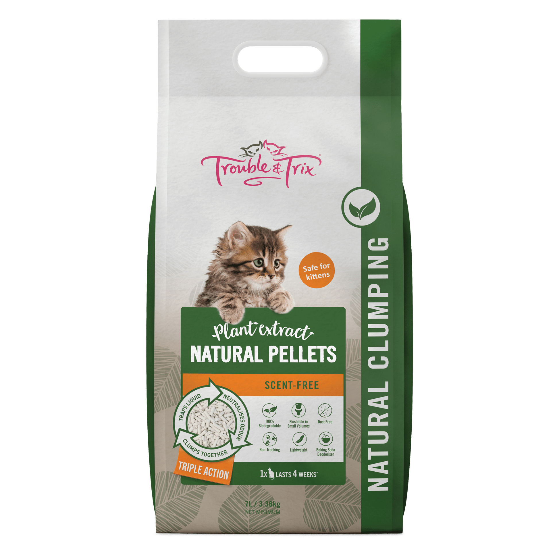 Trouble & Trix Trouble & Trix Natural Tofu Cat Litter Pellets - 7 Litre Bag - General - Bag - Warkworth
