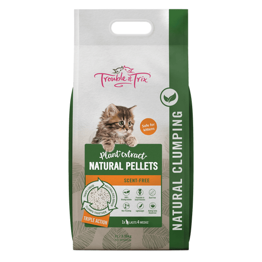 Trouble & Trix Trouble & Trix Natural Tofu Cat Litter Pellets - 7 Litre Bag - General - Bag - Warkworth