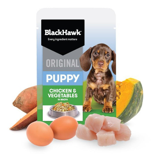 Black Hawk Black Hawk Wet Puppy Food Pouch - Food - Wet - Chicken & Vegetables Bag - Warkworth