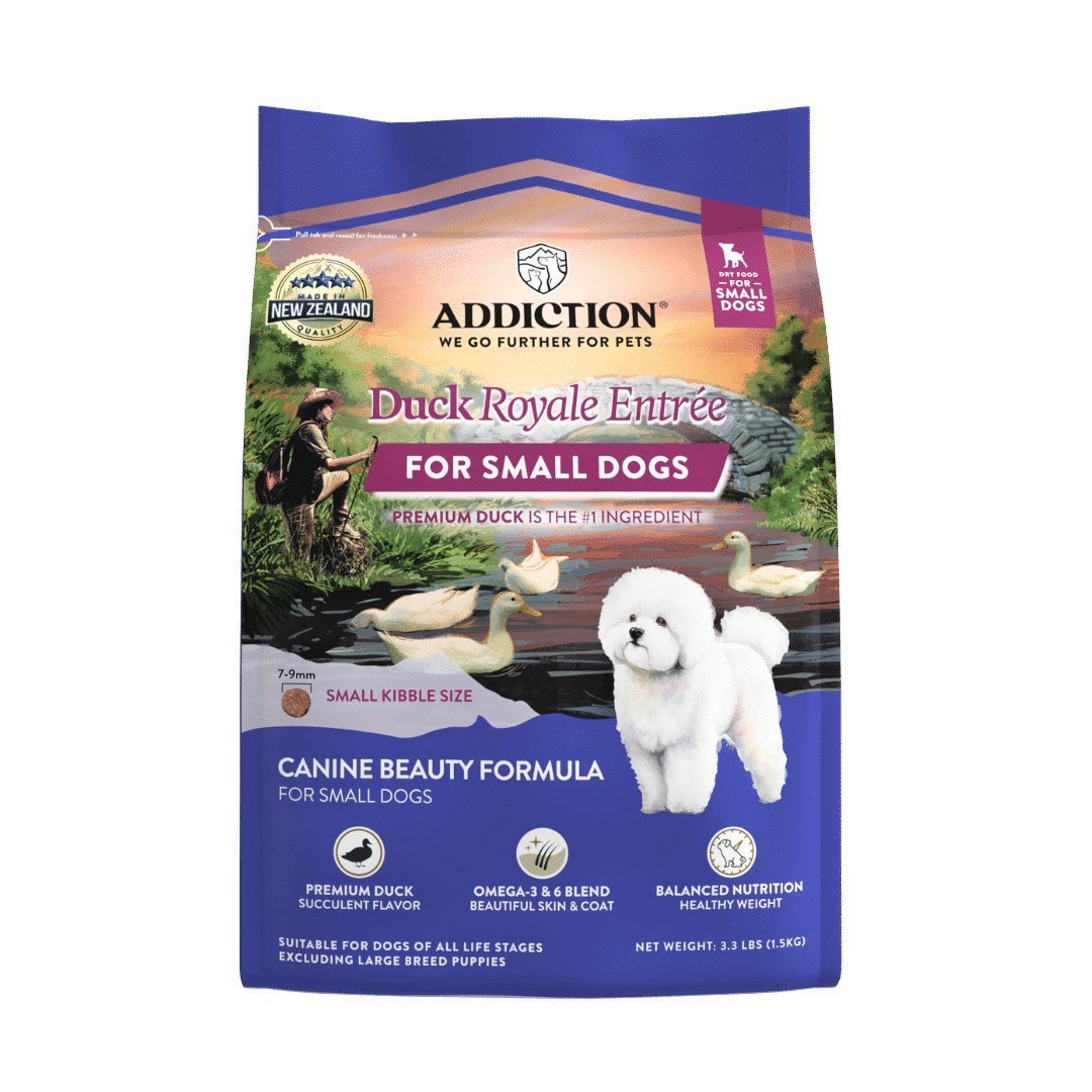 Addiction Duck Royale Entree for Small Dogs - 1.5kg - Tuck In Healthy Pet Food & Animal Natural Health Supplies
