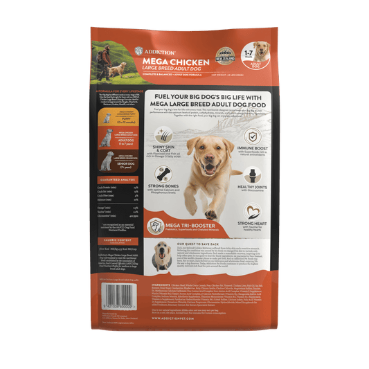 Addiction MEGA Large Breed Adult, Complete & Balanced Dry Dog Food - Dry - Bag - Warkworth