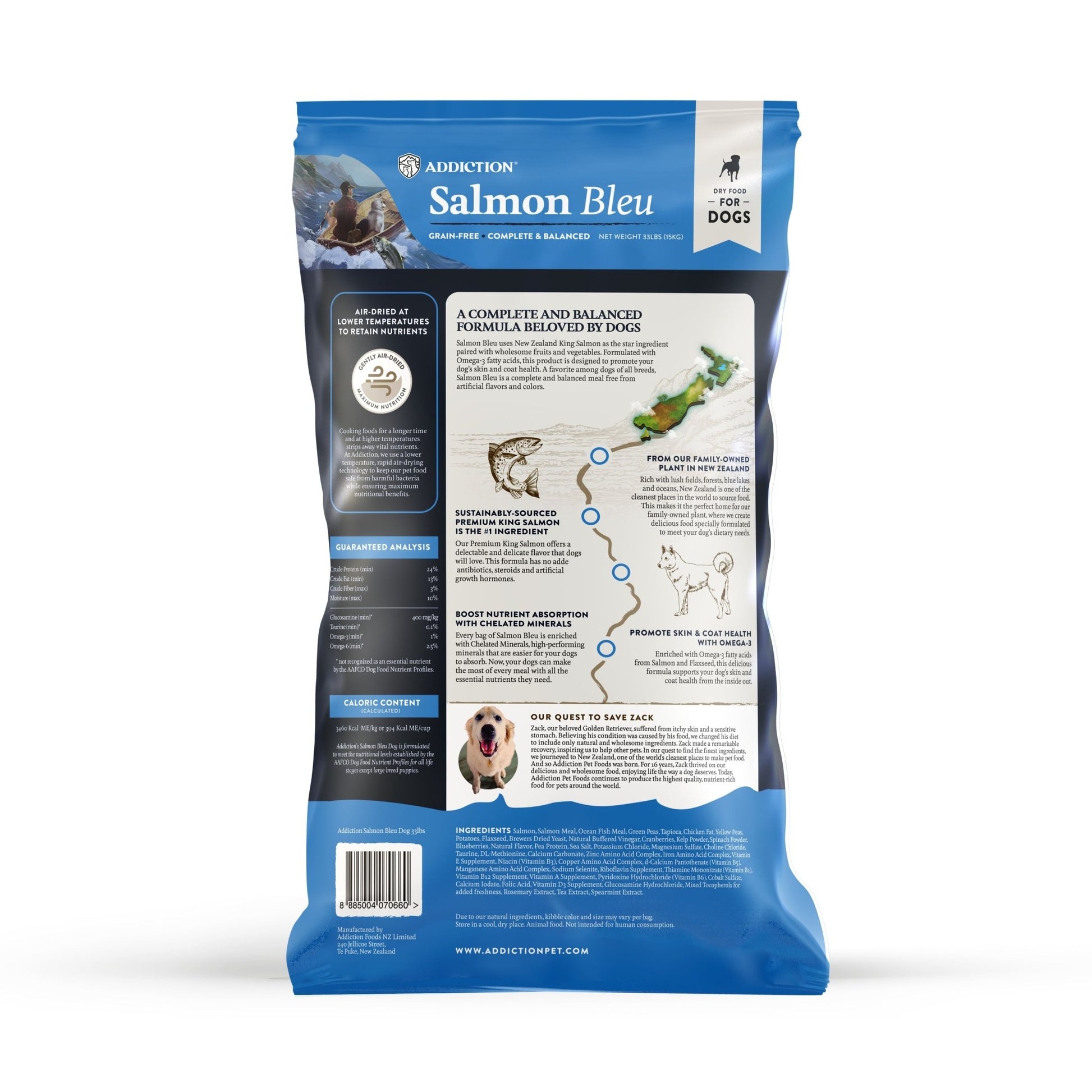 Addiction Salmon Bleu, Complete &Balanced, Skin & Coat Dry Dog Food - Dry - 15kg Bag - Warkworth