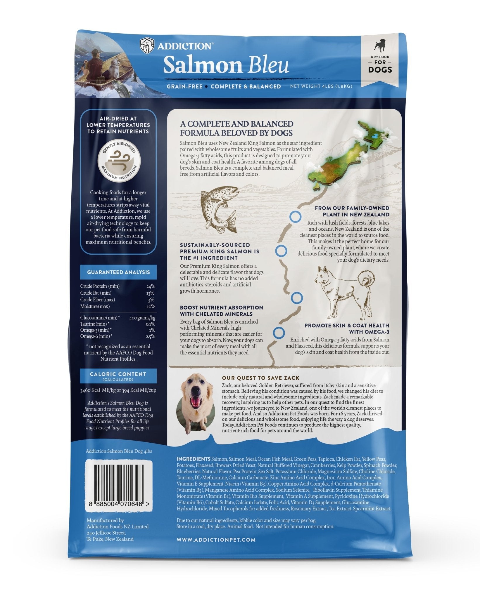 Addiction Salmon Bleu, Complete &Balanced, Skin & Coat Dry Dog Food - Dry - 1.8kg Bag - Warkworth