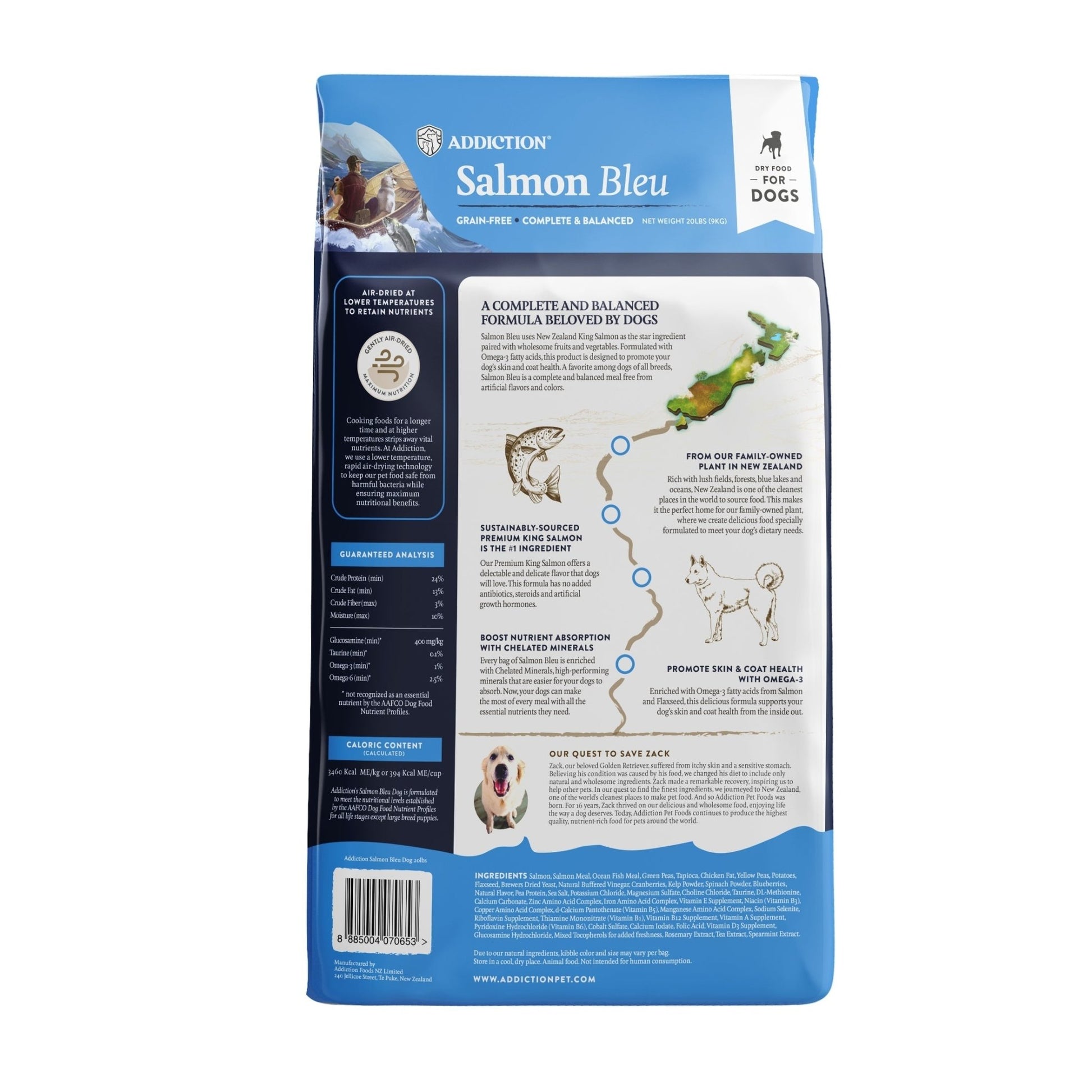Addiction Salmon Bleu, Complete &Balanced, Skin & Coat Dry Dog Food - Dry - 9kg Bag - Warkworth