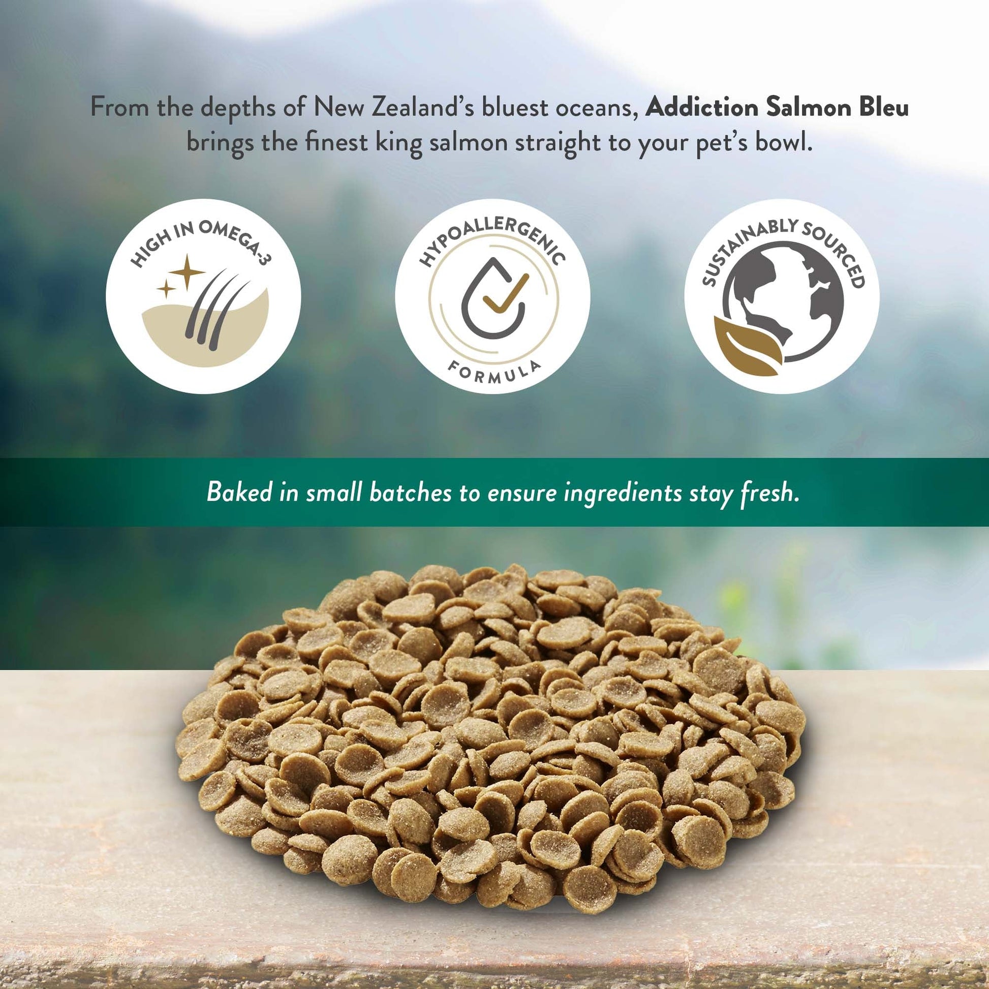 Addiction Salmon Bleu, Complete &Balanced, Skin & Coat Dry Dog Food - Dry - 15kg Bag - Warkworth