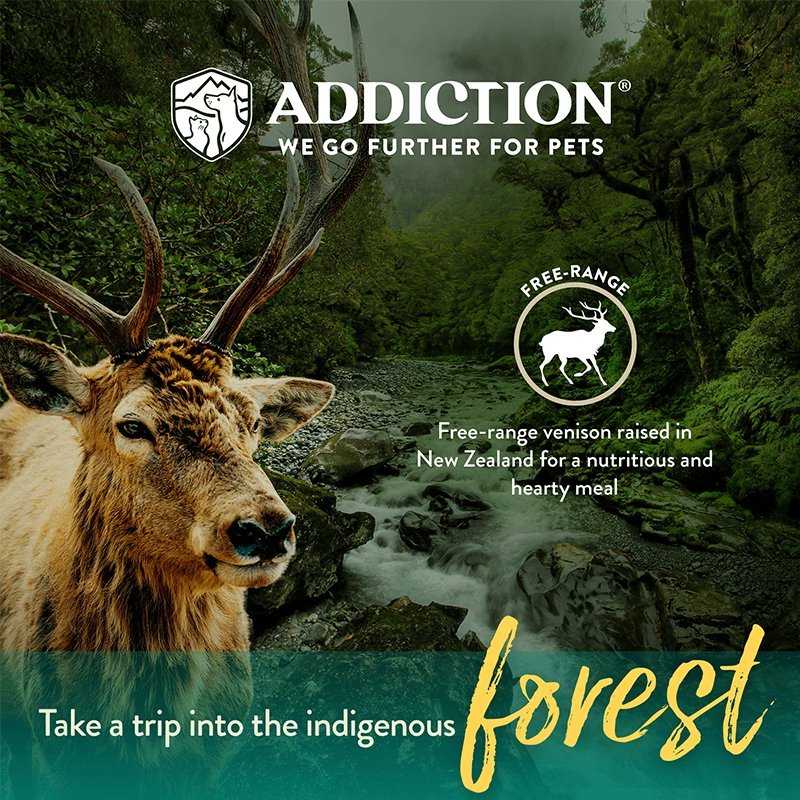 Addiction Venison Meaty Bites - Tuck In Healthy Pet Food & Animal Natural Health Supplies