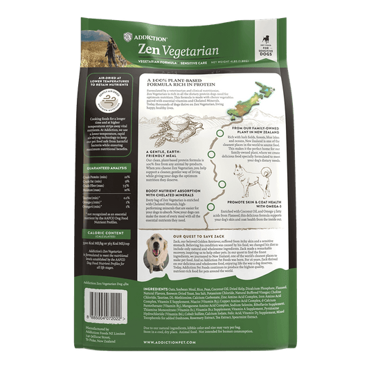Addiction Zen Vegetarian - 9kg - Tuck In Healthy Pet Food & Animal Natural Health Supplies
