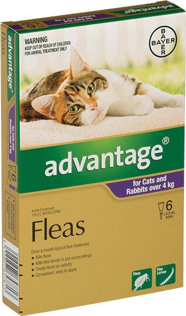Advantage Topical Flea Treatment for Kittens, Cats and Rabbits - Tuck In Healthy Pet Food & Animal Natural Health Supplies