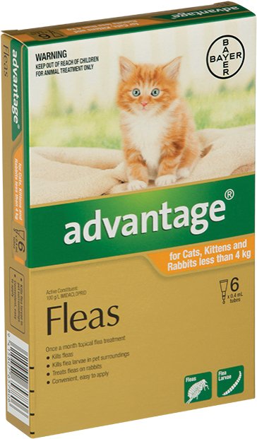 Advantage Topical Flea Treatment for Kittens, Cats and Rabbits - Tuck In Healthy Pet Food & Animal Natural Health Supplies