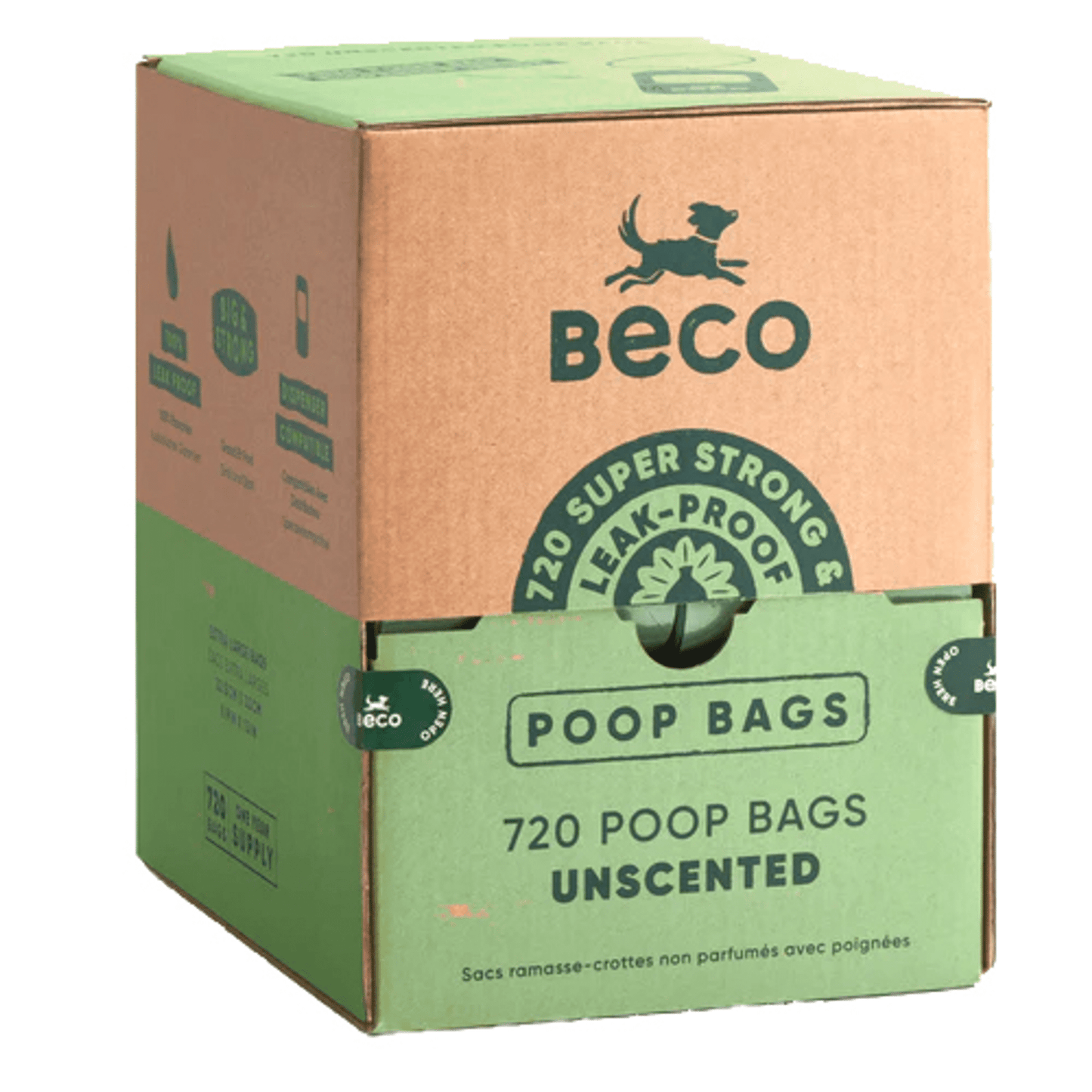 Beco Beco Super Strong Unscented Poop Bags - 4 rolls of 15 bags - General - 720 - pack Bag - Warkworth
