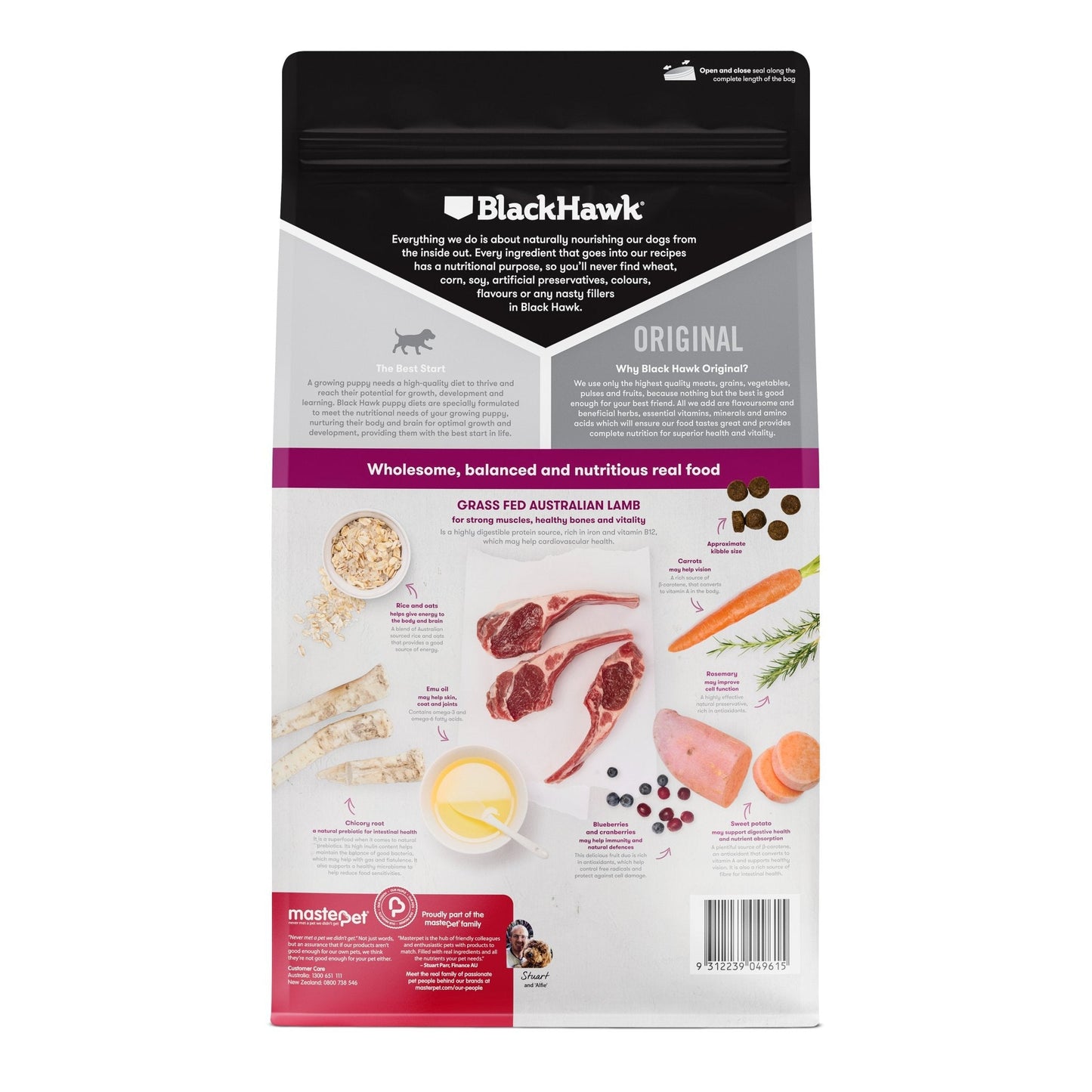 Black Hawk Medium Breed Puppy Food - Lamb & Rice - Tuck In Healthy Pet Food & Animal Natural Health Supplies
