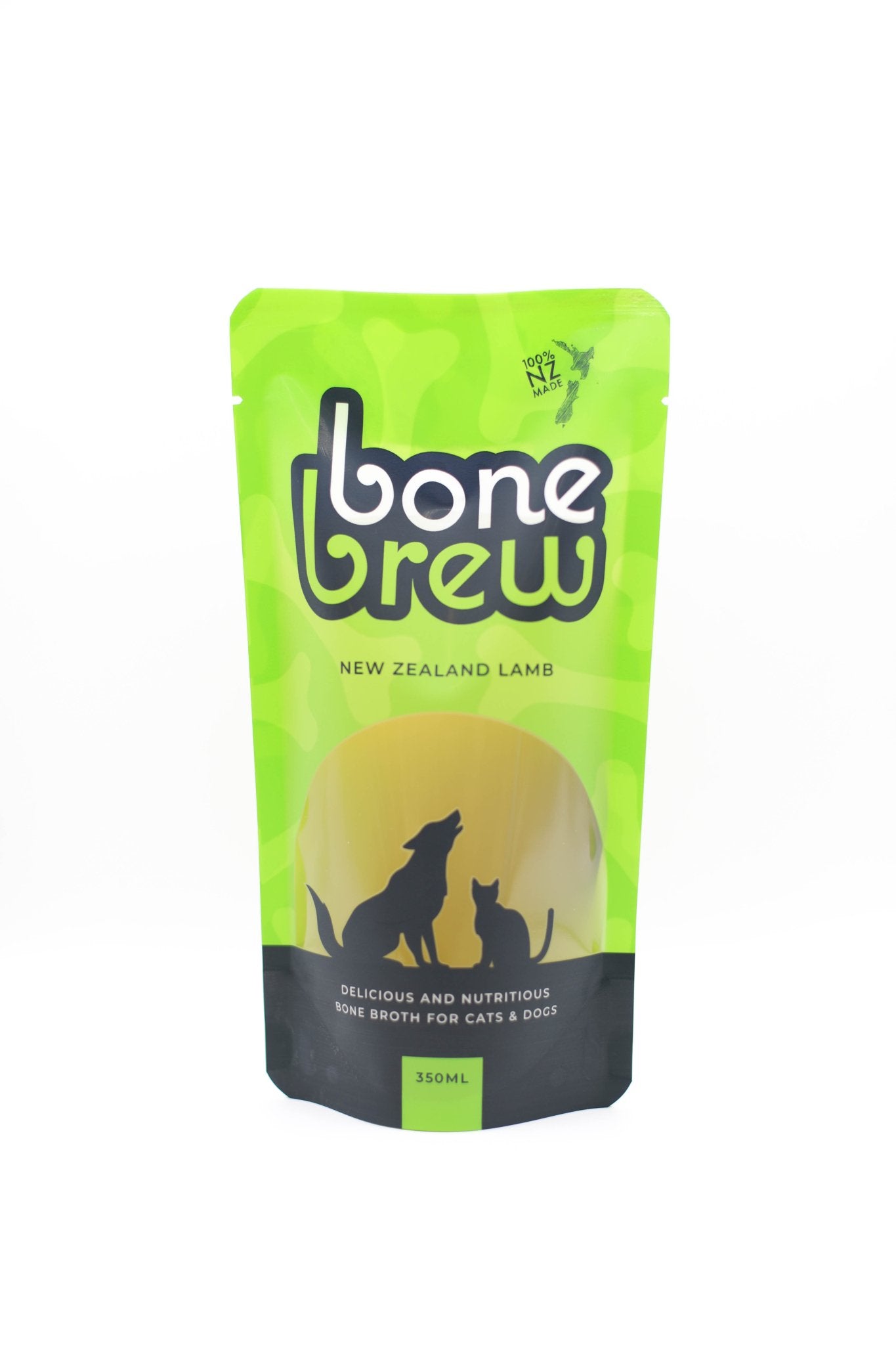 Essential Broth - Bone Brew - Dog & Cat Food - Frozen - Lamb - 325ml Bag Front - Warkworth - Healthy Digestion Aid
