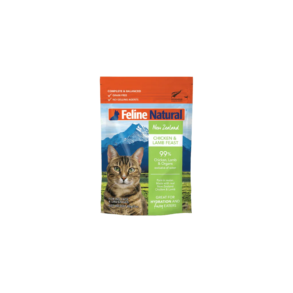Feline Natural Grain - Free 85g Pouches for Cats - Chicken & Lamb - Tuck In Healthy Pet Food & Animal Natural Health Supplies