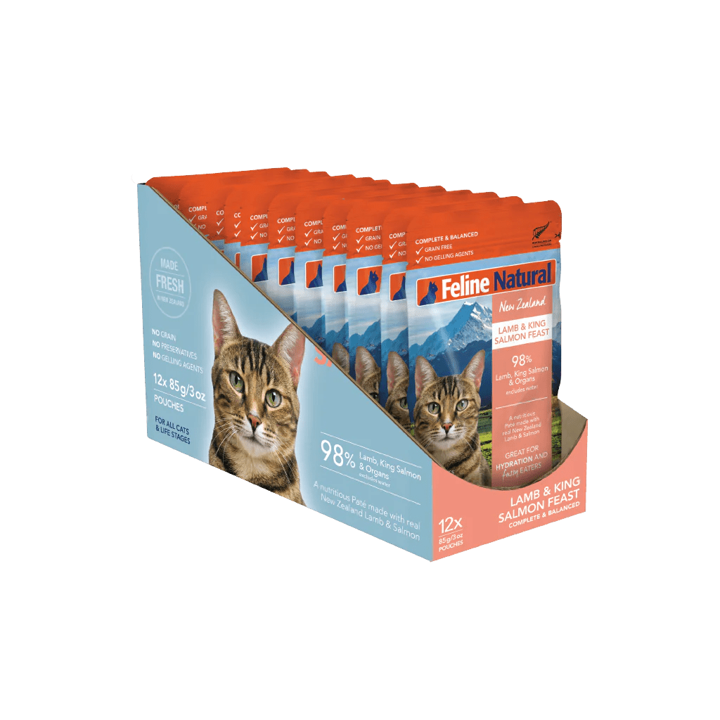 Feline Natural Grain - Free 85g Pouches for Cats - Lamb & King Salmon - Tuck In Healthy Pet Food & Animal Natural Health Supplies
