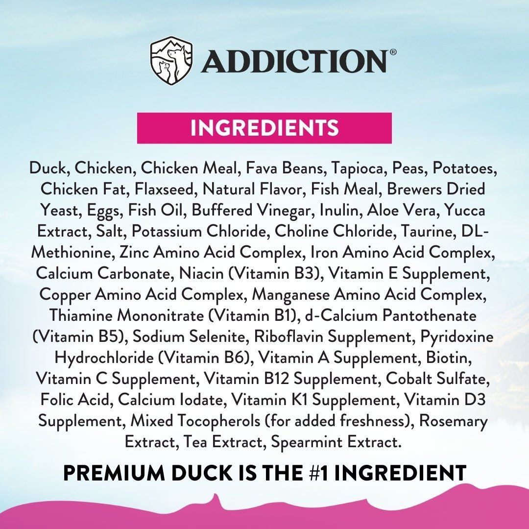 Addiction - Duck Royale Entrée Cat for All Life Stages - Food - Dry - Tuck In Healthy Pet Food & Animal Natural Health Supplies