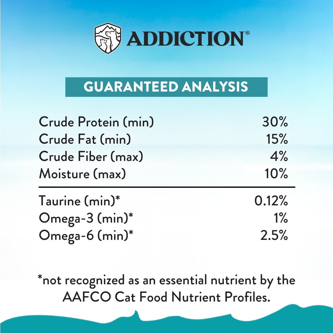 Addiction Salmon Bleu Cat, Complete & Balanced, Skin & Coat Dry Cat Food - Food - Dry - Tuck In Healthy Pet Food & Animal Natural Health Supplies