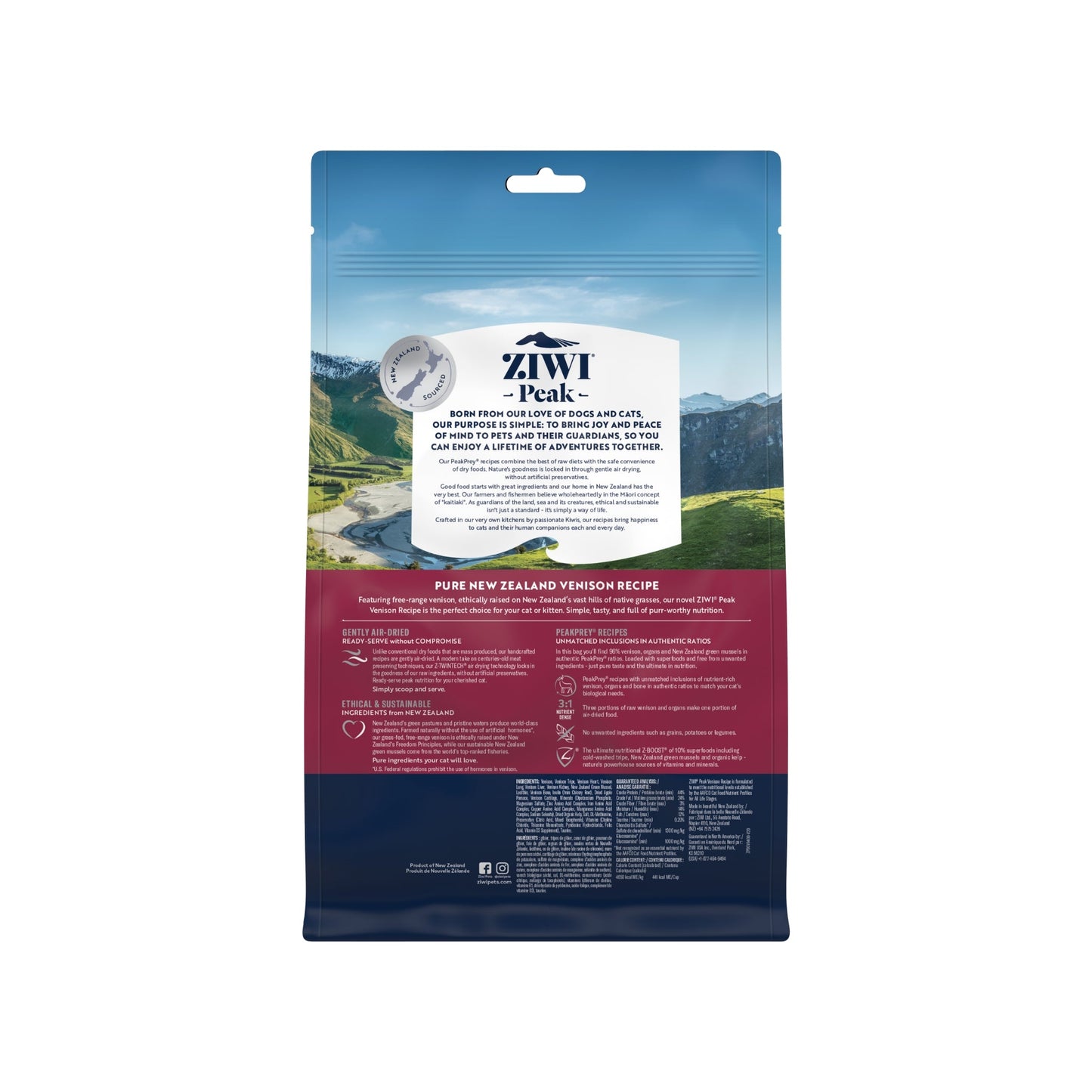 ZIWI Peak® Air - Dried Venison Recipe for Cats - Food - Dry - Tuck In Healthy Pet Food & Animal Natural Health Supplies