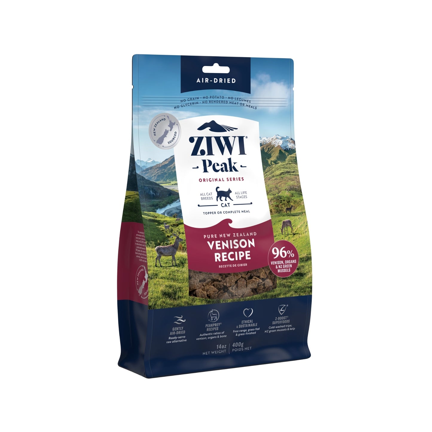 ZIWI Peak® Air - Dried Venison Recipe for Cats - Food - Dry - Tuck In Healthy Pet Food & Animal Natural Health Supplies