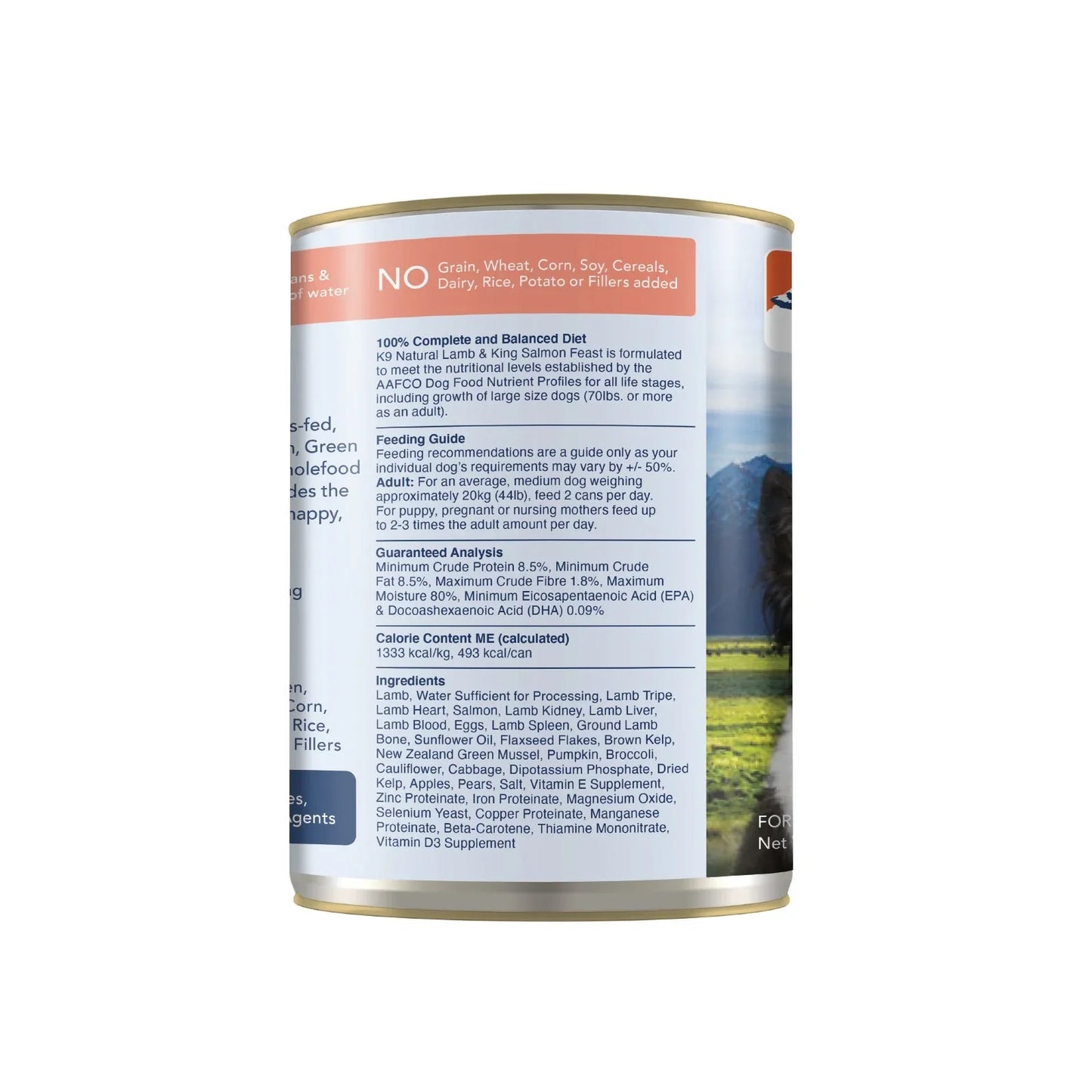 K9 Natural Lamb & King Salmon Feast Can - 370g - Tuck In Healthy Pet Food & Animal Natural Health Supplies