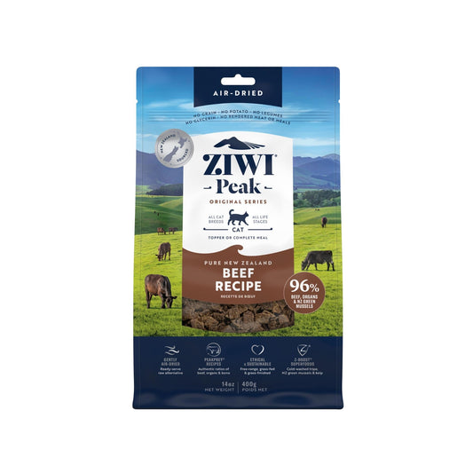 ZIWI Peak Air - Dried Original Series Beef Recipe for cats - Air Dried - 400g Bag - Warkworth