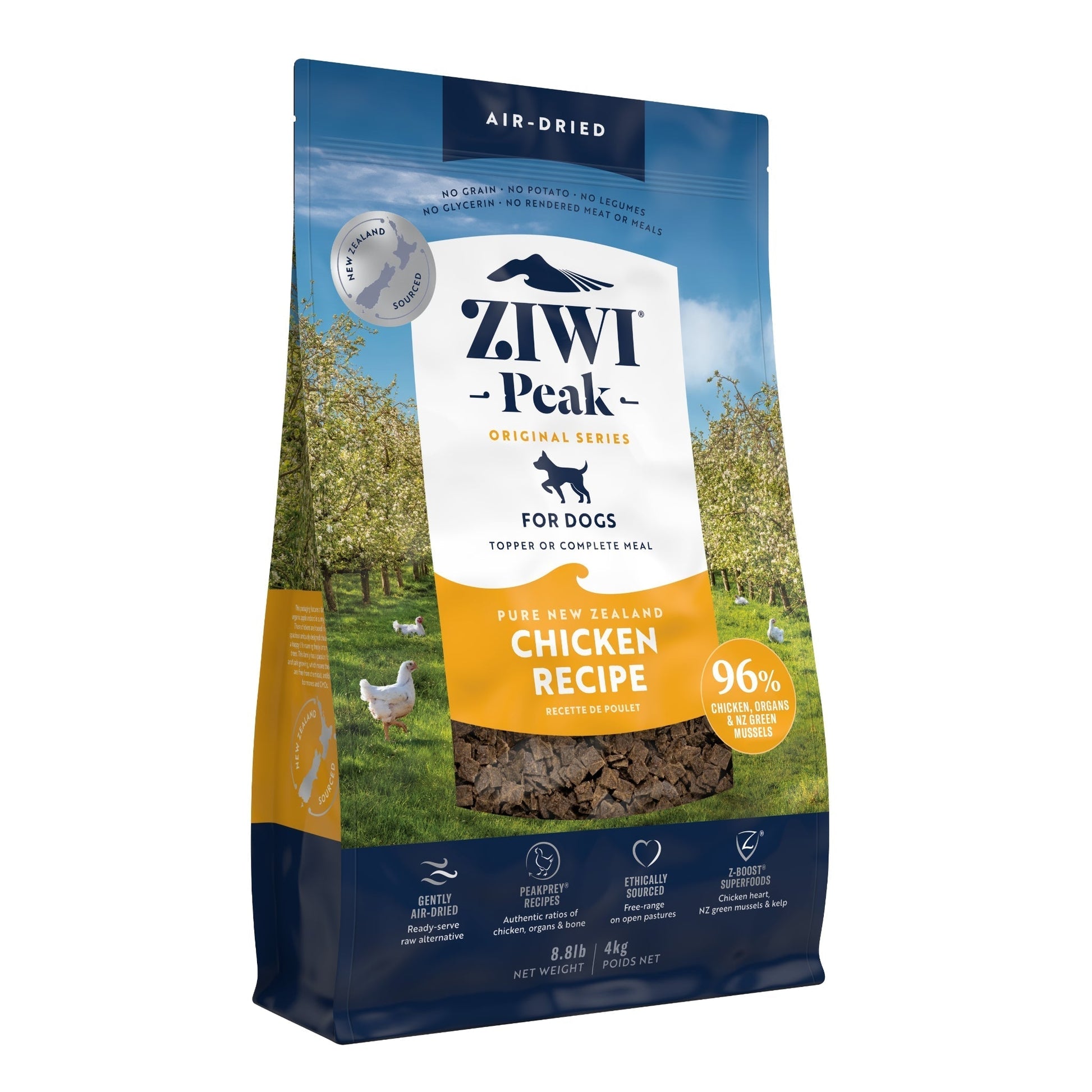 ZIWI Peak Air - Dried Free - Range Chicken Recipe for Dogs - Air Dried - 4kg Bag - Warkworth