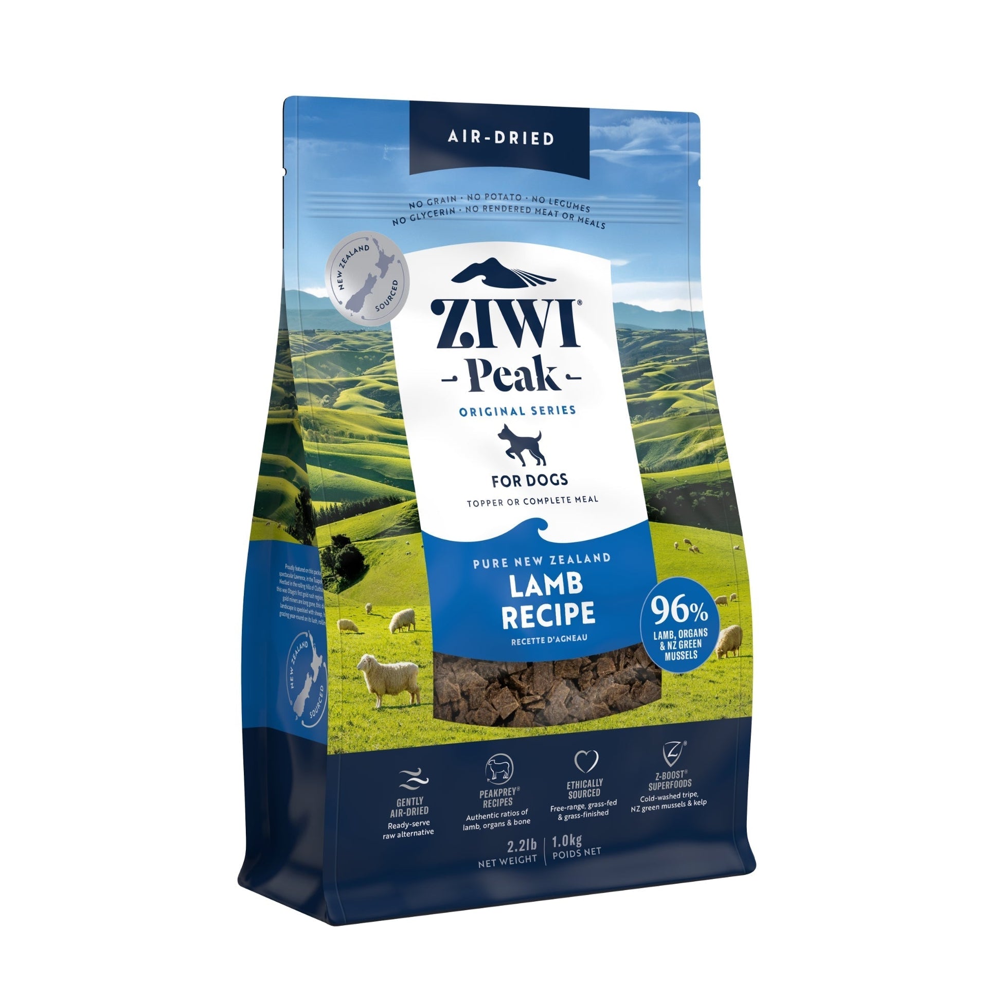 ZIWI Peak Air - dried Original Series Lamb Recipe for dogs - Air Dried - 1kg Bag - Warkworth