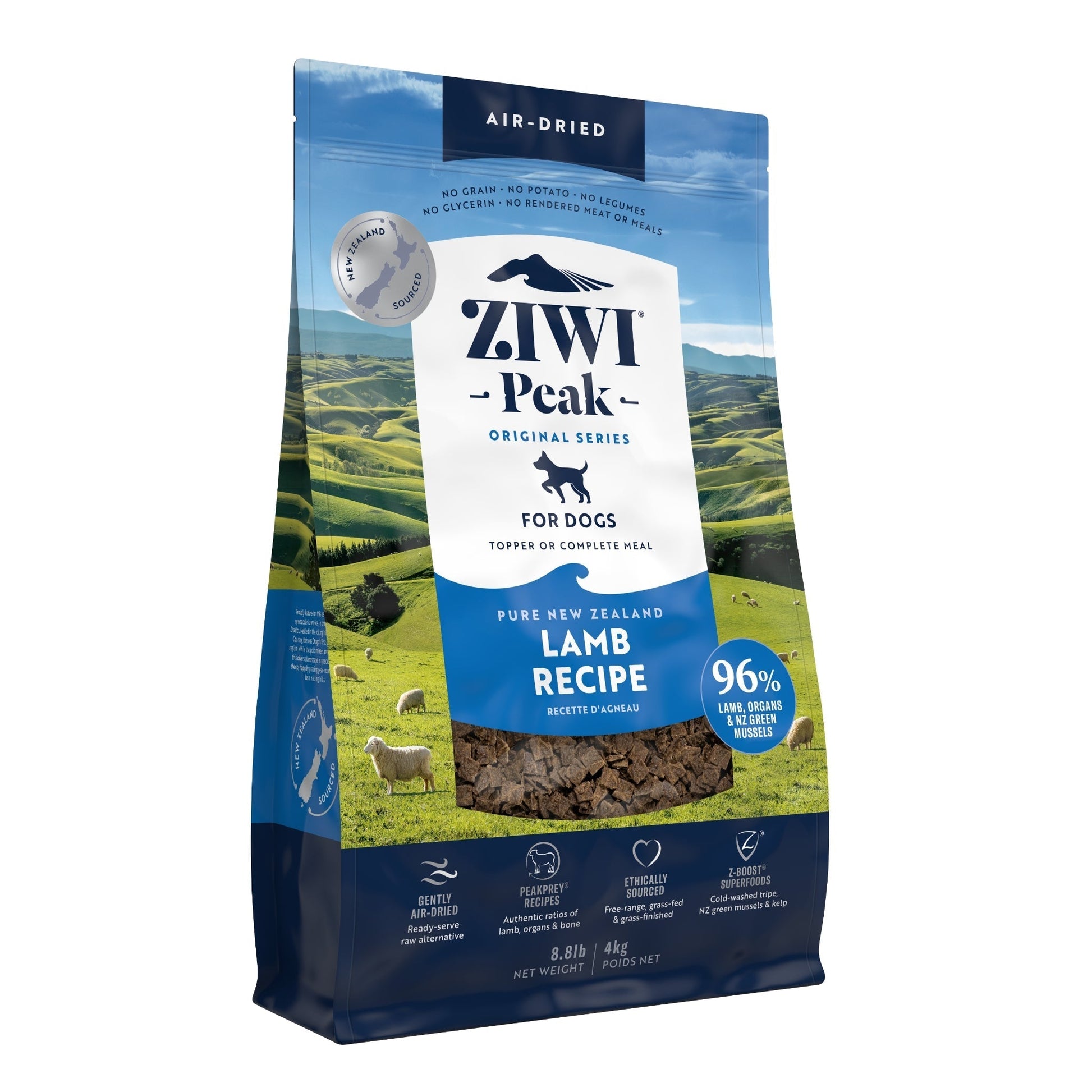 ZIWI Peak Air - dried Original Series Lamb Recipe for dogs - Air Dried - 4kg Bag - Warkworth