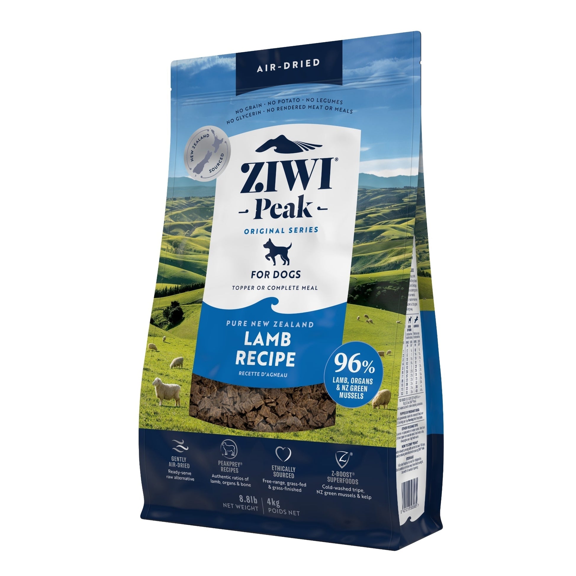 ZIWI Peak Air - dried Original Series Lamb Recipe for dogs - Air Dried - 4kg Bag - Warkworth
