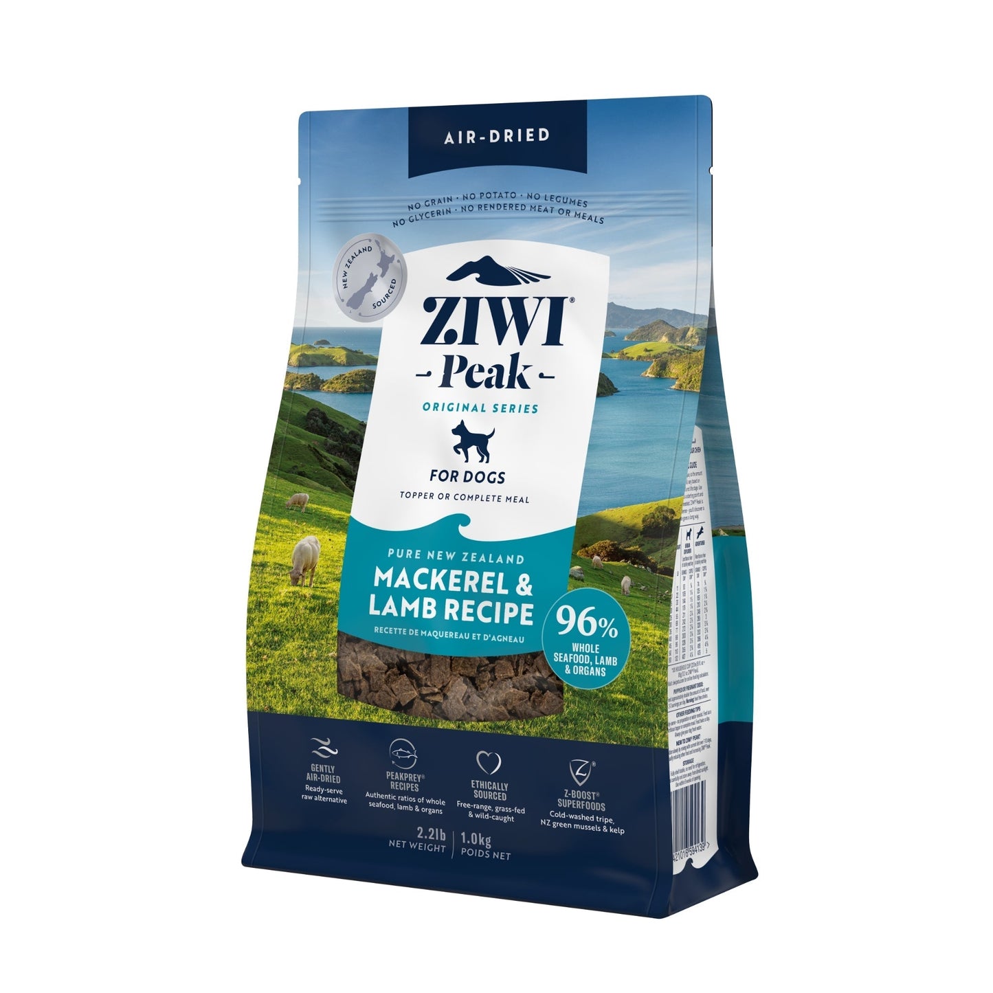 ZIWI Peak Air - dried Original Series Mackerel & Lamb Recipe for dogs - Air Dried - 1kg Bag - Warkworth