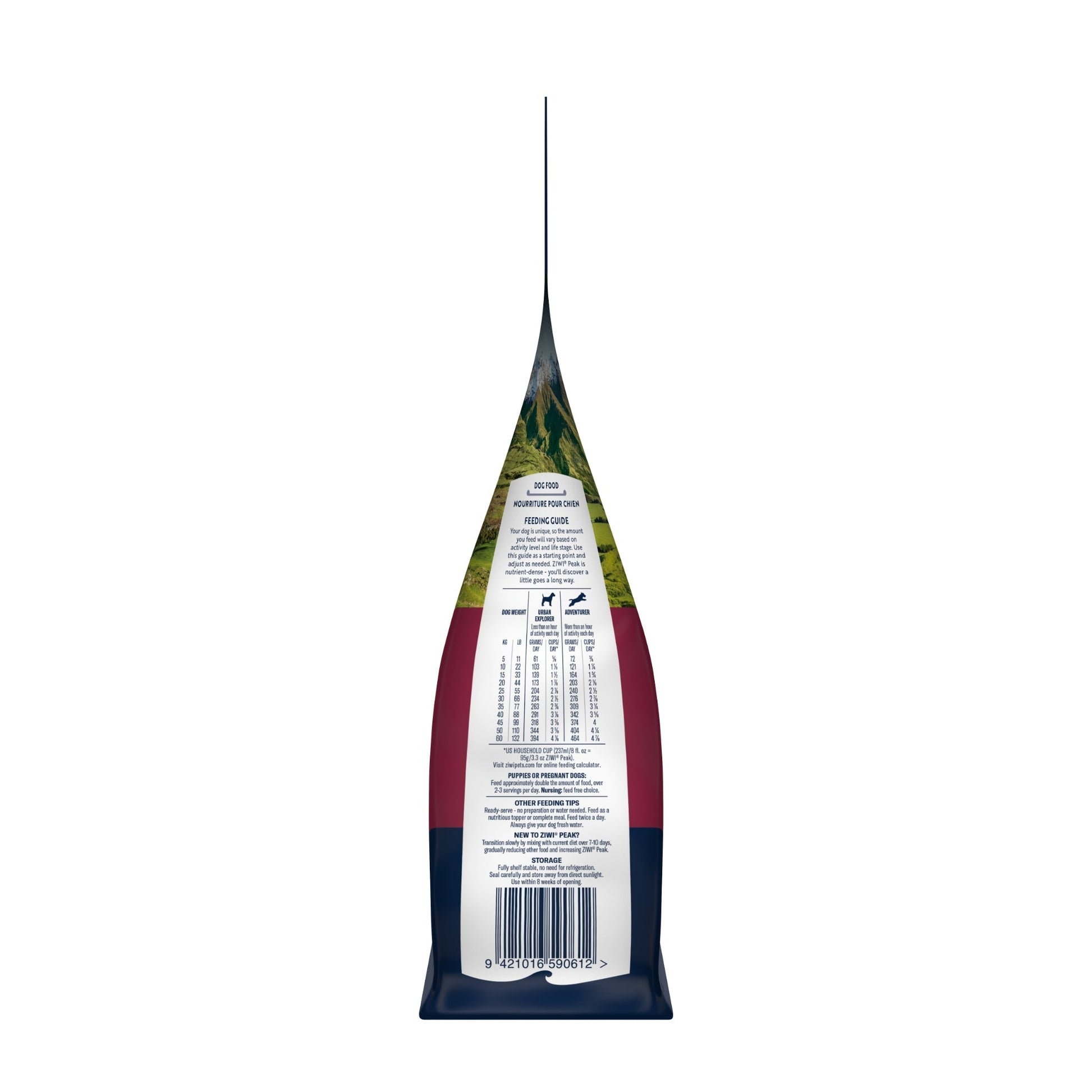 ZIWI Peak® Original Series Air-Dried Venison Recipe for Dogs - 1kg bag - package right side - Warkworth - Raw Alternative