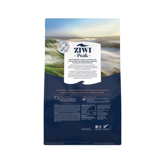 ZIWI Peak® Steam & Dried Beef with Pumpkin for dogs - Dry - 800g Bag Back - Warkworth - Healthy Raw Alternative