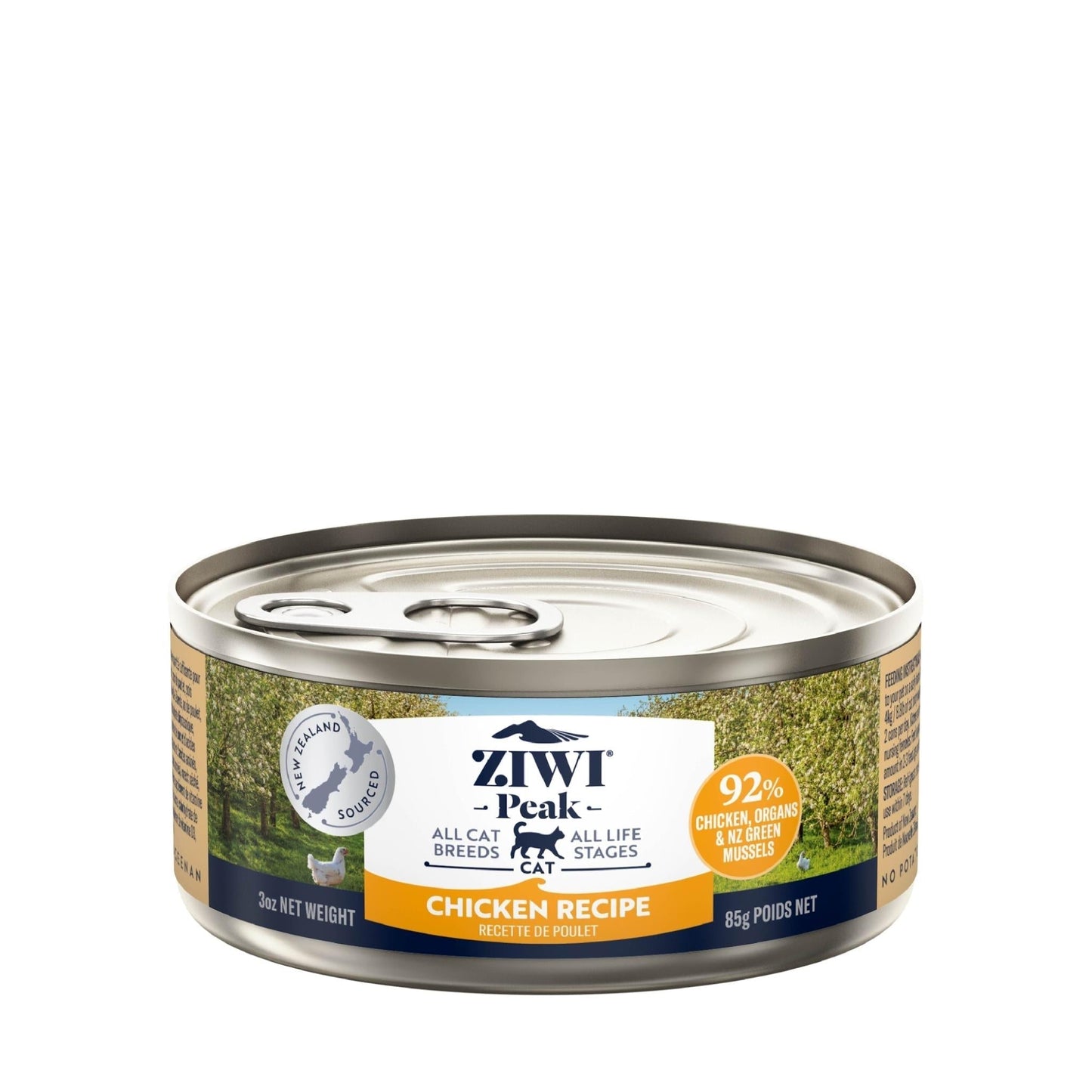 ZIWI Peak® Wet Original Series Chicken Recipe for cats - Food - 85g Can Front - Warkworth - Complete and Balanced Meal