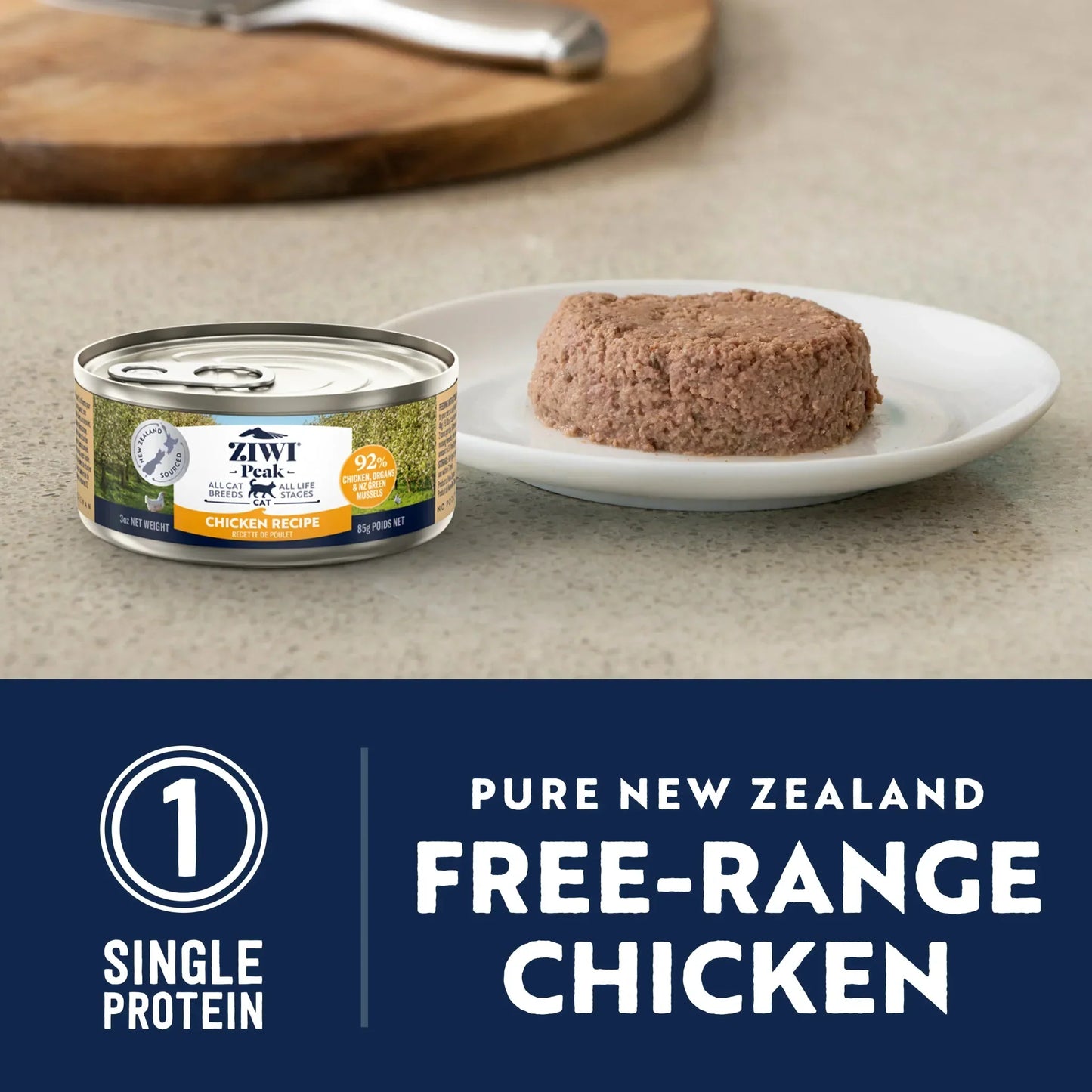 ZIWI Peak® Wet Original Series Chicken Recipe for cats - Food - 85g Can - Single Protein - Warkworth - Pure New Zealand