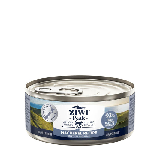 ZIWI Peak® Wet Original Series Mackerel Recipe for cats - Food - 85g Can Front - Warkworth - Complete and Balanced Meal