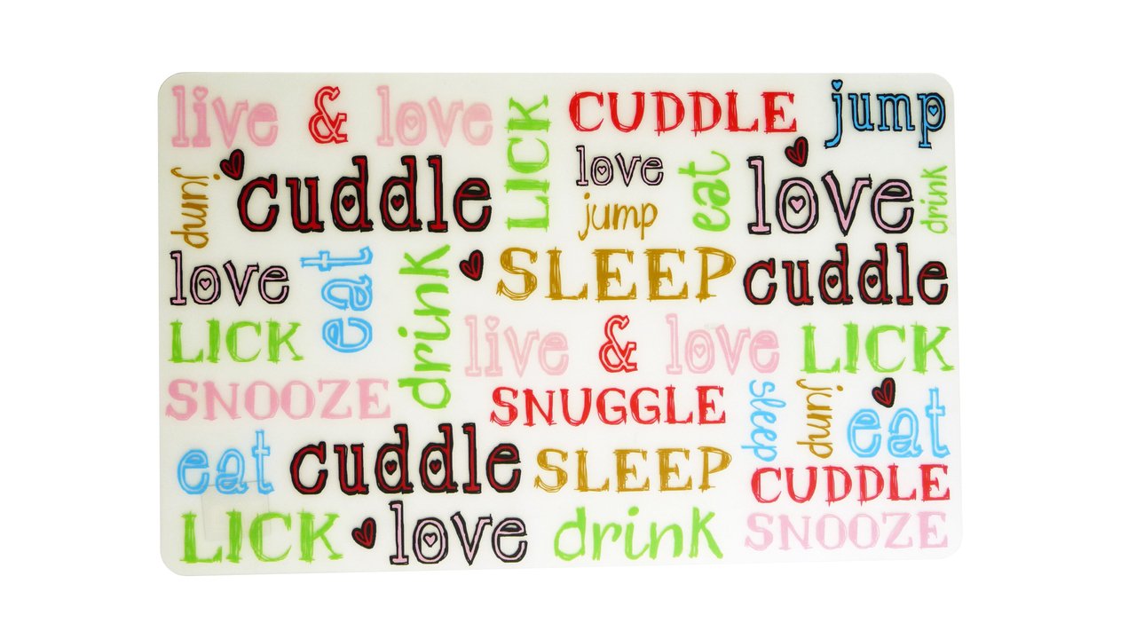 Doodle Words Pet Placemat - Tuck In Healthy Pet Food & Animal Natural Health Supplies