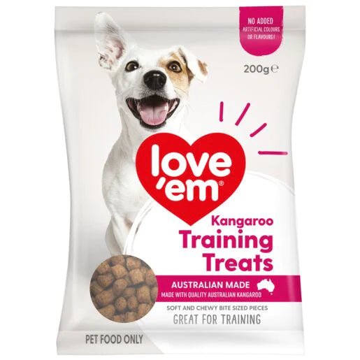 love'em Kangaroo Training Treats Dog Treats 200g - Tuck In Healthy Pet Food & Animal Natural Health Supplies