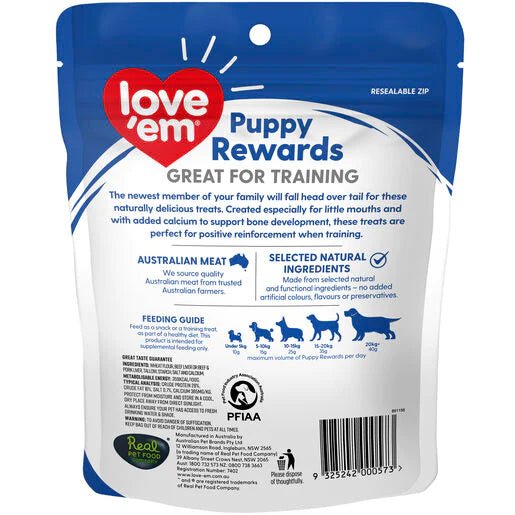 love'em Puppy Rewards Dog Treats 200g - Tuck In Healthy Pet Food & Animal Natural Health Supplies