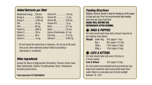 My Beau Dental & Breath - 300ml - Tuck In Healthy Pet Food & Animal Natural Health Supplies