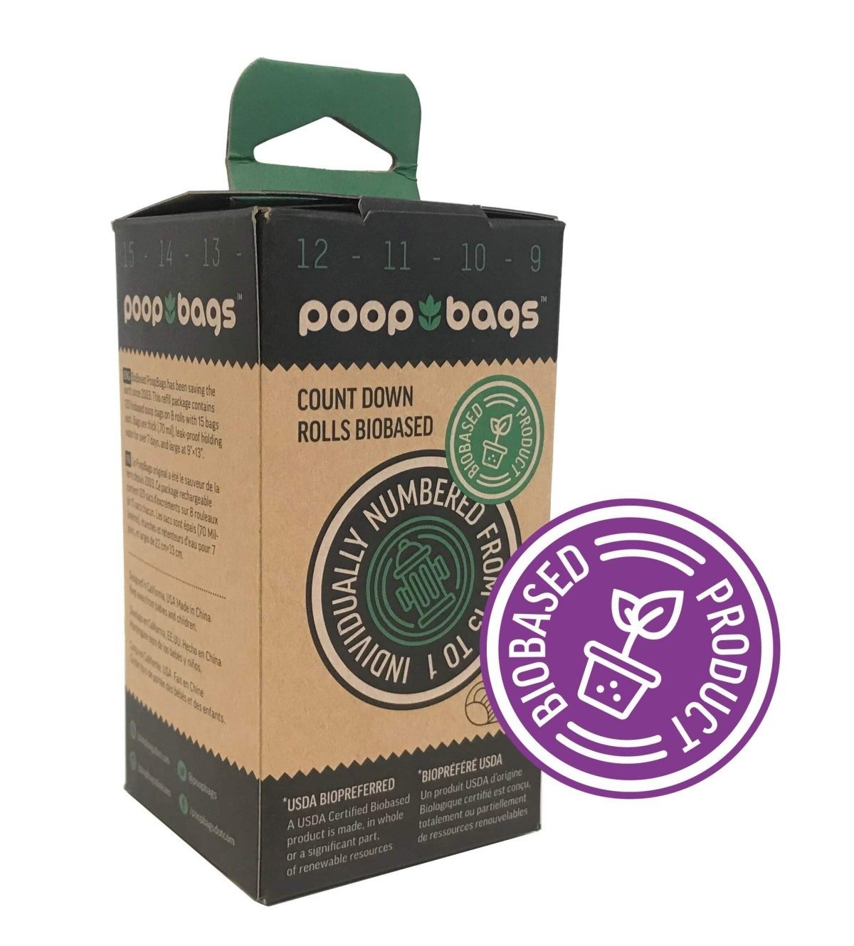 The Original Poop Bags - Countdown Rolls 15 x 8 - Tuck In Healthy Pet Food & Animal Natural Health Supplies