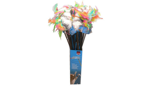 Trixie Mouse on a Stick Cat Toy - 50cm - Tuck In Healthy Pet Food & Animal Natural Health Supplies