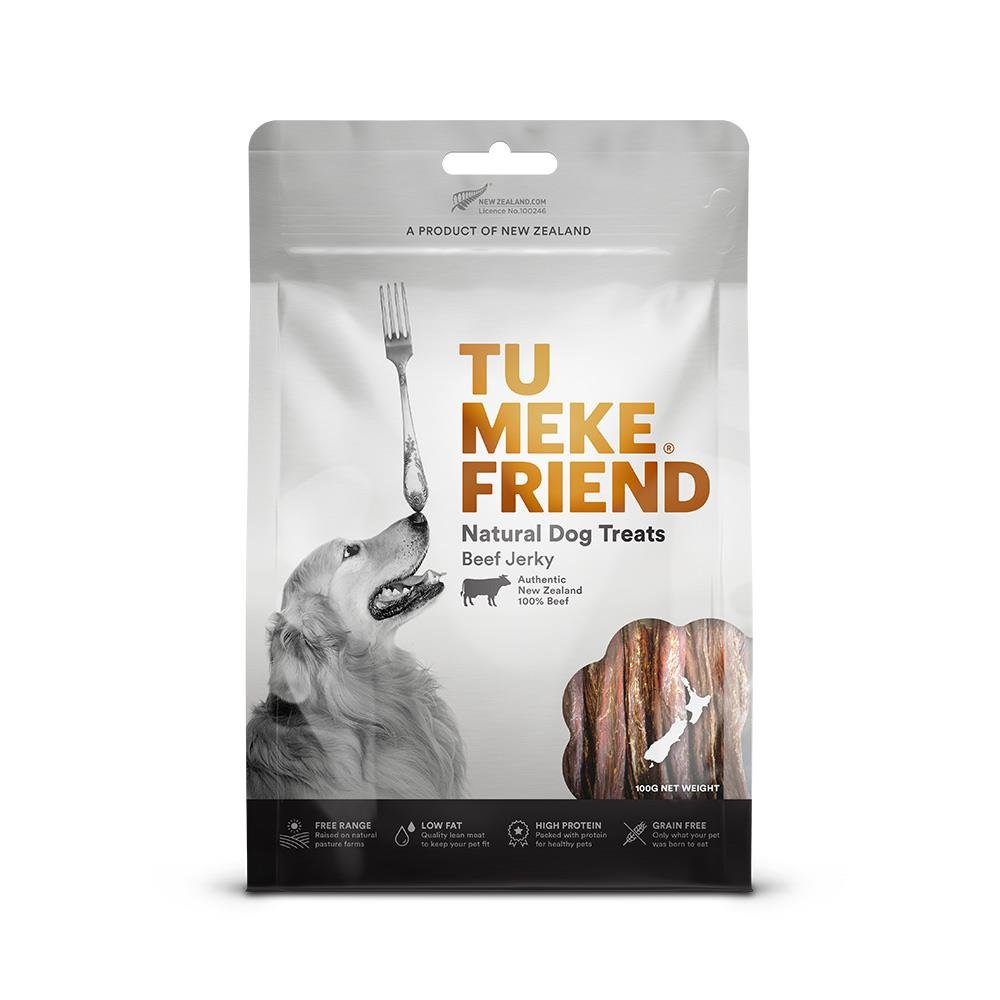 Tu Meke Air-Dried Treats Beef Jerky - 100g - Tuck In Healthy Pet Food & Animal Natural Health Supplies