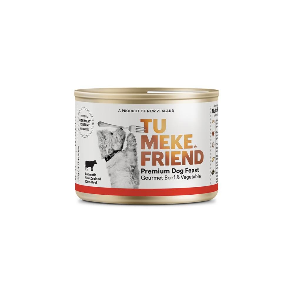 Tu Meke Dog Can Food - Gourmet Beef & Vegetable (175g) - Tuck In Healthy Pet Food & Animal Natural Health Supplies