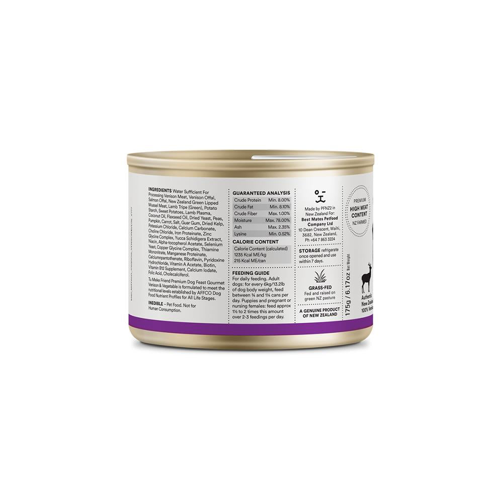 Tu Meke Dog Can Food - Gourmet Venison & Vegetable (175g) - Tuck In Healthy Pet Food & Animal Natural Health Supplies