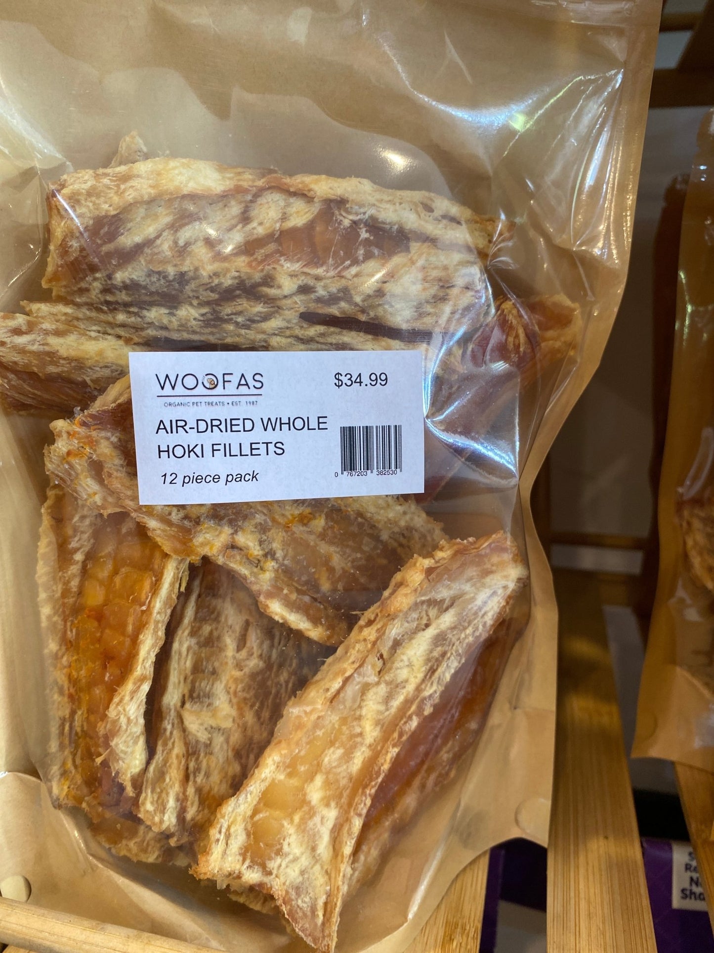 Woofas Woofas Air - Dried Whole Hoki Fillets - Air Dried - 5 Piece Pack Bag - Warkworth