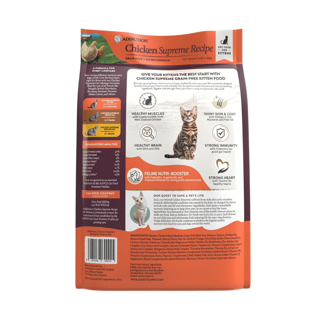 Addiction Chicken Supreme Recipe - Food - Dry - Kitten Bag - Warkworth