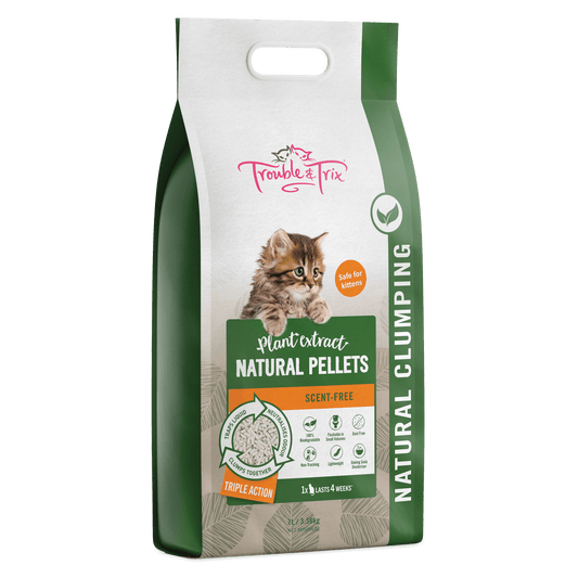 Trouble & Trix Trouble & Trix Natural Tofu Cat Litter Pellets - 7 Litre Bag - General - Bag - Warkworth