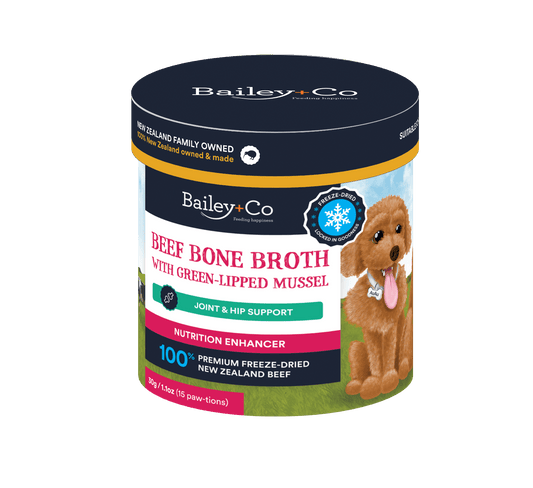 Bailey + Co Bailey+Co Beef Bone Broth with Green Lipped Mussel for Joint & Hip Support - Freeze Dried - Bag - Warkworth