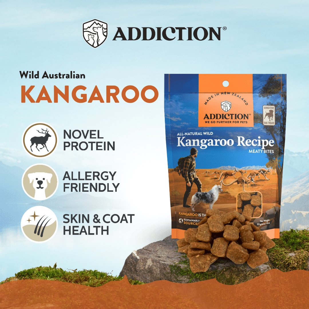 Addiction Kangaroo Meaty Bites - Tuck In Healthy Pet Food & Animal Natural Health Supplies